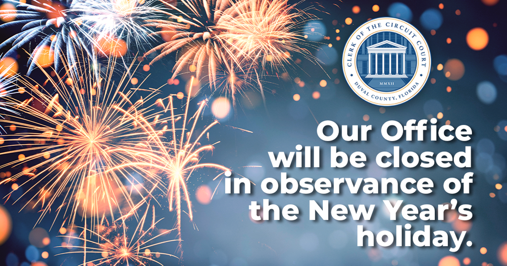 Fireworks with the Clerk seal