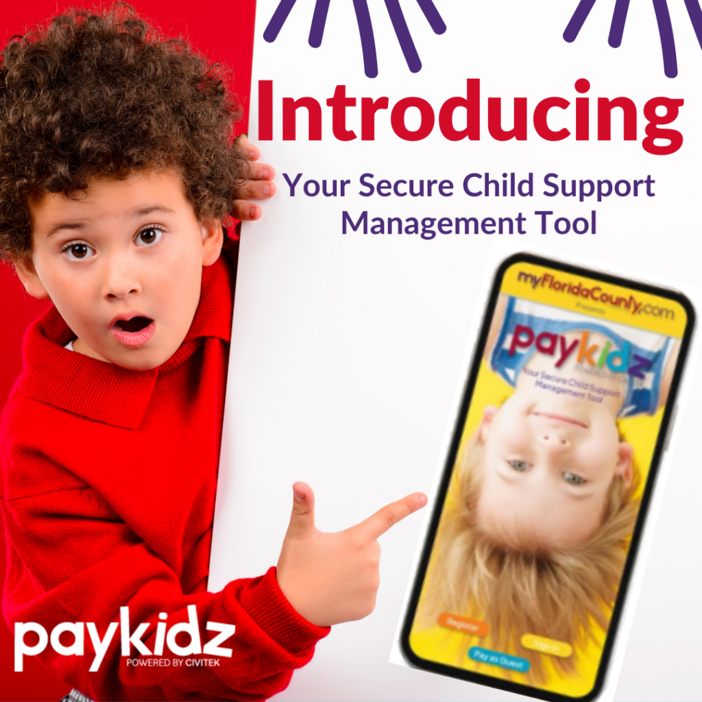 PayKidz poster featuring boy pointing to a cell phone