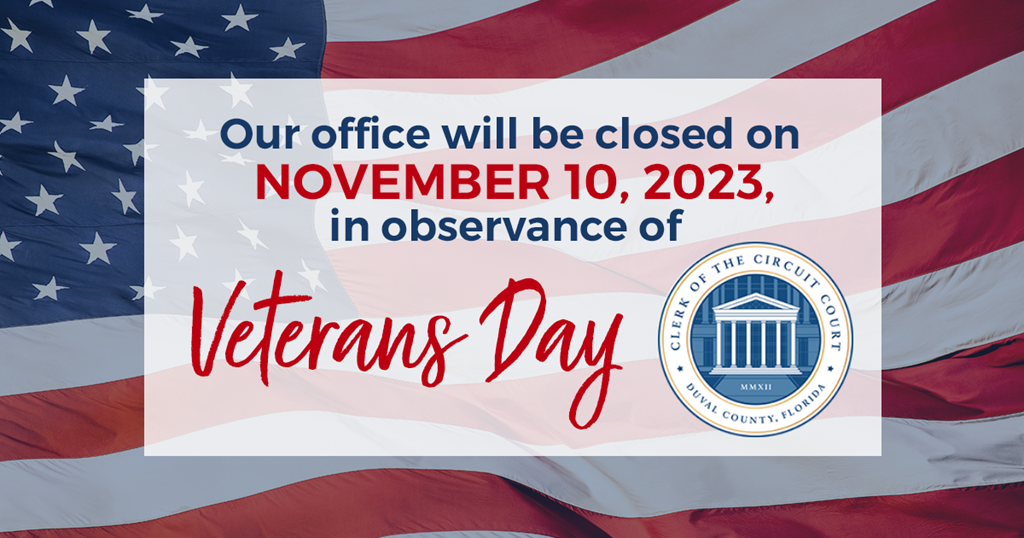 Veterans Day Closure Notice